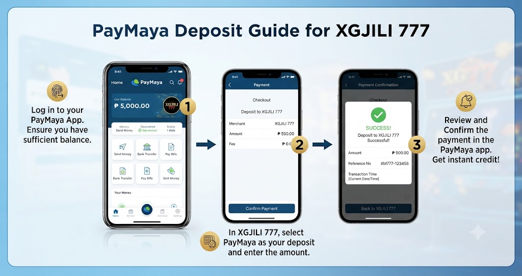PayMaya deposit guide XGJILI 777