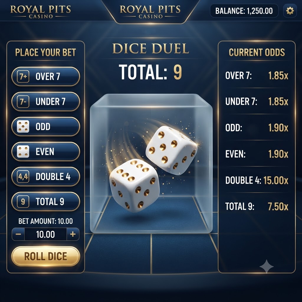 Dice roll betting game clear odds fast rounds