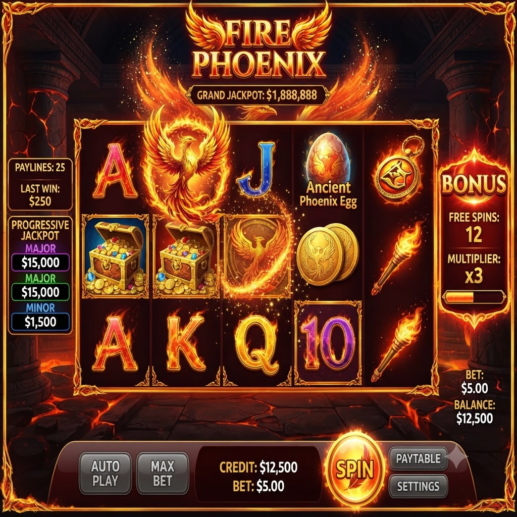 Fire Phoenix slot game blazing multiplier respins Philippines
