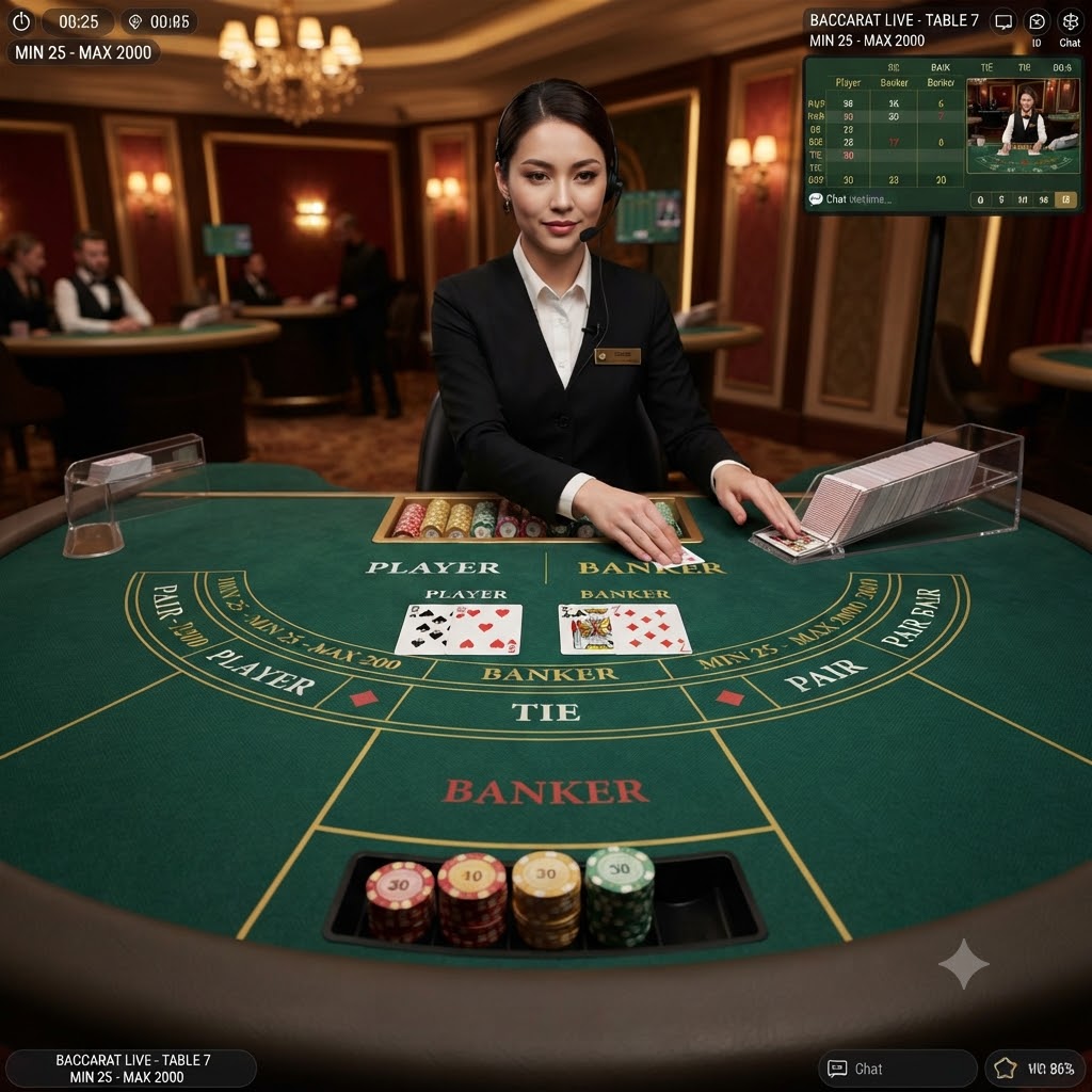 Live Baccarat with real dealer at XGJILI 777