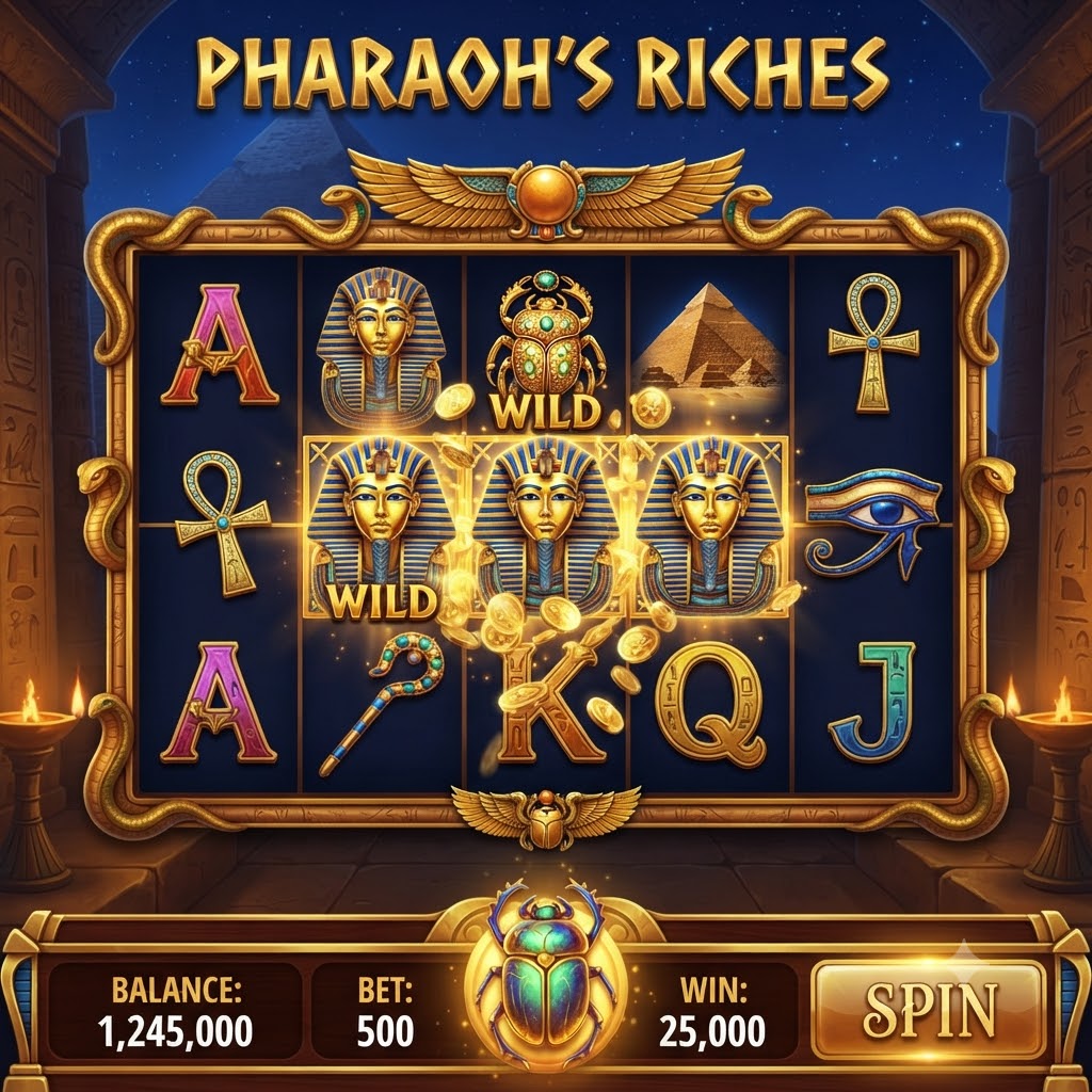 Pharaoh's Riches slot game ancient Egypt treasure
