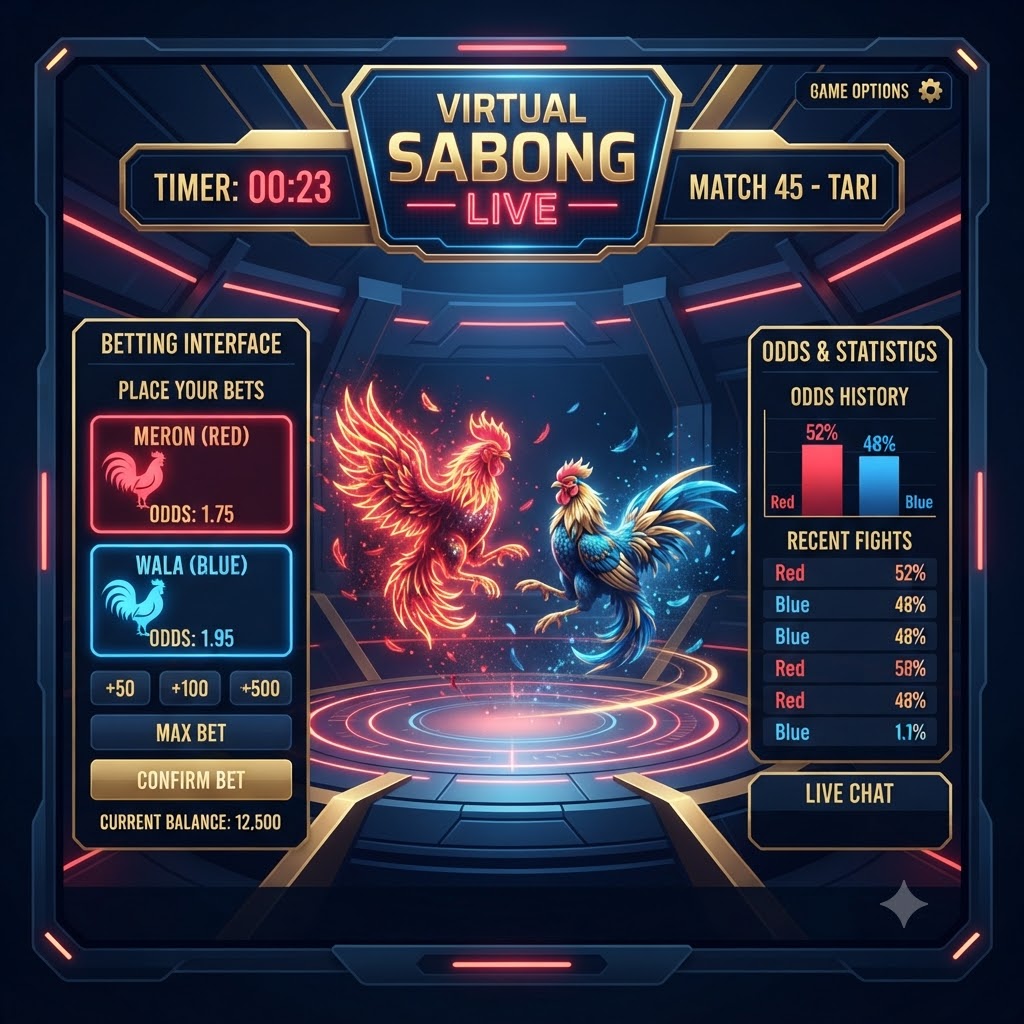 Sabong Virtual simulated matches 24/7 action
